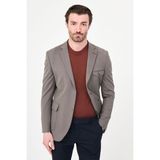 MCR Düz Slim Fit Torba Cepli Çıtçıtlı Erkek Ceket - 48 - Vizon