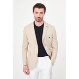 MCR Düz Slim Fit Torba Cepli Çıtçıtlı Erkek Ceket - 56 - Bej