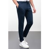 Mcr Düz Super Slim Fit Beli Lastikli Ipli Pamuk Erkek Pantolon Lacivert - 38178.23y