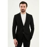 Mcr Erkek Düz Slim Fit Mono Yaka Pantolonu Kemer Tokalı Takım Elbise 45435 - Siyah - 50