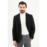 MCR Fitilli Slim Fit Mono Yaka Torba Cep Erkek Ceket - 48 - Siyah