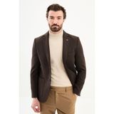 MCR Fitilli Slim Fit Mono Yaka Torba Cep Erkek Ceket - 52 - Kahverengi