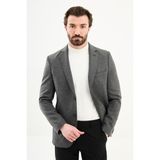 MCR Fitilli Slim Fit Mono Yaka Torba Cep Erkek Ceket - 52 - Koyu Gri