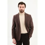 MCR Fitilli Slim Fit Mono Yaka Torba Cep Erkek Ceket - 54 - Açık Kahverengi