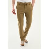 Mcr Gofreli Super Slim Fit Beli Lastikli İpli Erkek Pantolon Vizon - 38301.25Y