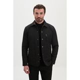 MCR Kapitone Slim Fit Gömlek Yaka Çıtçıtlı Erkek Mont - Siyah - 52