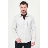 MCR Kapitone Slim Fit Gömlek Yaka Çıtçıtlı Erkek Mont - Taş - 50
