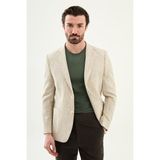 MCR Kareli Slim Fit Mono Yaka Torba Cep Erkek Ceket - 48 - Haki