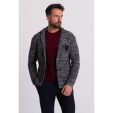 MCR Kırçıllı Antrasit Slim Fit Yün Erkek Triko Ceket - 2XL