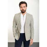 MCR Kırçıllı Haki Slim Fit Mono Yaka Keten Erkek Ceket - 50
