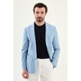 MCR Kırçıllı Slim Fit Geniş Mono Yaka Torba Cep Erkek Ceket - 50 - Mavi