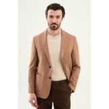 MCR Kırçıllı Slim Fit Geniş Mono Yaka Torba Cep Erkek Ceket - 54 - Kiremit