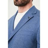 MCR Kırçıllı Slim Fit Mono Yaka Gizli Düğme Pileli Pantolon Erkek Takım Elbise - İndigo - 6 Drop - 48