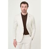 MCR Kırçıllı Slim Fit Mono Yaka Pantolonu Ipli Keten Erkek Takım Elbise - Bej - 6 Drop - 54
