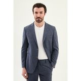 MCR Kırçıllı Slim Fit Mono Yaka Torba Cep Pantolonu Ipli Erkek Takım Elbise - Lacivert - 6 Drop - 48