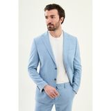 MCR Kırçıllı Slim Fit Mono Yaka Torba Cep Pantolonu Ipli Erkek Takım Elbise - Mavi - 6 Drop - 50