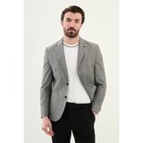 MCR Kırçıllı Slim Fit Torba Cep Mono Yaka Keten Erkek Ceket - 48 - Siyah