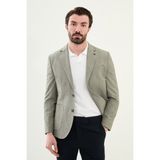 MCR Kırçıllı Slim Fit Torba Cep Mono Yaka Keten Erkek Ceket - 54 - Haki