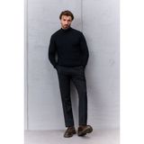 MCR Örgü Desenli Slim Fit Yarım Balıkçı Yaka Kaşmir Erkek Triko Kazak - Lacivert - 2XL