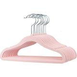 Mcreative 10 Adet Çocuk Bebek Askısı, Kadife Kaymaz Sağlam Elbise Askısı, 360 Derece Döner Kancalı Gömlek Pantolon Tshirt Mont Askı (Pembe)
