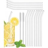Mcreative 14 Parça Cam Pipet Seti 12 Adet Cam Pipet 2 Adet Pipet Temizleme Fırçası Hediyeli Isıya Darbelere Dayanıklı Pipet Seti