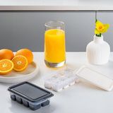 Mcreative 16015 2 Adet Mini Yapışmaz Silikon Bas Çıkar Buz Kalıbı- Silikon Buz Kalıbı Antrasit Beyaz