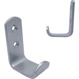 Mcreative 2 Ad. Çelik Portmanto Askı 30MM Gümüş - Metal Okul Çanta Masa Sıra Askısı - Modern Vestiyer Duvar Eşya Elbise Askısı - Max 50 kg Taşıma Kapasitesi