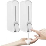 Mcreative 2 Adet Beyaz Duvara Monte Sıvı Sabunluk - 300 Ml, Şık & Dayanıklı Dispenser, Banyo ve Mutfak Için