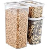 Mcreative 2'li Set Skali Dikdörtgen Saklama Kabı Beyaz (2'şer Adet 1210 Ml, 2350 Ml, 3500 Ml)