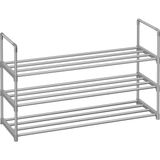 Mcreative 3 Katmanlı Ayakkabı Rafı, Ayakkabı Saklama Düzenleyici, Metal Saklama Rafı, 12 Ile 15 Çift Ayakkabıya Uygun, 30,5 x 92 x 55 cm, Gri LSA303G01