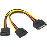 Mcreative 4426 Sata 15 Pin Dişi Erkek 2 Port Çoklayıcı Kablo Splitter HDD Bağlantı Kablosu