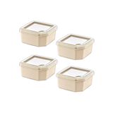 Mcreative 4'lü Q-Box Saklama Kabı Latte 350 ml