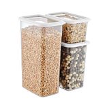 Mcreative 4'lü Set Skali Dikdörtgen Saklama Kabı Beyaz (4'şer Adet 1210 Ml, 2350 Ml, 3500 Ml)