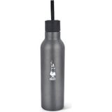 Mcreative - 500 ml, Koyu Gri Renk, Paslanmaz Çelik, Çift Katmanlı, 12 Saat Sıcak 24 Saat Soğuk Tutar, Hava Geçirmez Vidalı Kapak Özelliği, Sızdırmaz Şişe