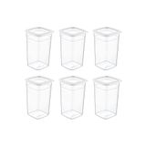 Mcreative 6'lı Set Skali Kare Saklama Kabı Beyaz 1440 ml