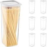 Mcreative 6'lı Set Skali Kare Saklama Kabı Beyaz 2140 ml