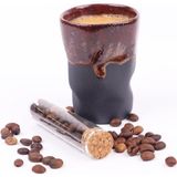 Mcreative 90 ml Seramik Kulpsuz El Yapımı Yamuk Espresso Fincanı -1 Adet
