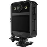 Mcreative A20 4K Vücut Kamerası Güvenlik Polis Ekipmanı IP65 LED Flaş 150° Hareket Algılama 240FPS Ağır Çekim 2650MAH 2.33' Dokunmatik Ekran 16MP Siyah
