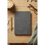 Mcreative A5 Esnek Kapak Vegan Deri Çizgili Defter 192 Sf. 80 Gr. Ivory Kağıt - Gri