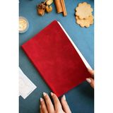 Mcreative A5 Esnek Kapak Vegan Deri Çizgili Defter 192 Sf. 80 Gr. Ivory Kağıt - Kırmızı