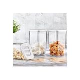 Mcreative Ahmet Vakumlu Kare Saklama Kabı 3 Adet 1200 Ml, Beyaz