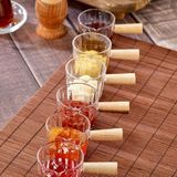 Mcreative Ahşap Saplı Mika Reçellik Sosluk Sofra Sunum Kahvaltı Seti - Ahşap Saplı Sunumluk 80 ml