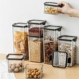 Mcreative Akrilik Kilitli Kare Saklama Kabı 1300 ml 3 Adet, 1300 ml 3'lü Kilitli Saklama Kabı