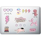 Mcreative Aksesuar Pink Pembe Temalı Laptop Notebook Tablet Telefon Sticker Set 004
