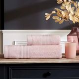 Mcreative Bamboo Rail Düz%60 Pamuk%40 Bambu Banyo Havlusu, Pembe, 50X90 cm
