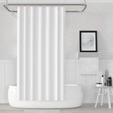 Mcreative Beyaz Banyo Perdesi Tek Kanat | 180X200 cm Polyester Kumaş Duş Perdesi | Su Geçirmez Banyo Duş Perdesi | Küvet Perdesi Beyaz | Düz Renk Banyo Perdesi