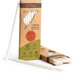Mcreative Bio Naturel ( Bitki Bazlı), Tekrar Kullanılabilir, Kompostlanabilir, Biyoçözünür (Doğada Çözünebilir) Pipet (20, Naturel)