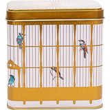 Mcreative Bird Cage Desenli Kare Metal Saklama Kabı 9x9 cm (Bird Cage)