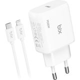 Mcreative BXCL20TA 20W Pd Süper Hızlı Type-C Şarj Cihazı, Type-C Den Lightning E Kablosuyla iPhone 14/14 Pro/14 Pro Max, iPhone 13/12/11/x/xr/xs/serisi, iPad 9, Airpods Pro ve Daha Fazlasıyla Uyumlu