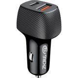 Mcreative By-38 Hızlı Araç Şarj Adaptörü, 38W Pd+Usb Çift Çıkış, Pps Teknolojili, Siyah Şarj Aleti
